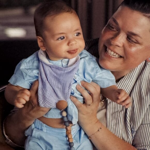 Organic Sky Blue Cotton Woven Collar Shirt and Bermuda Shorts, 6 - 12 months - Picture 11 of 11